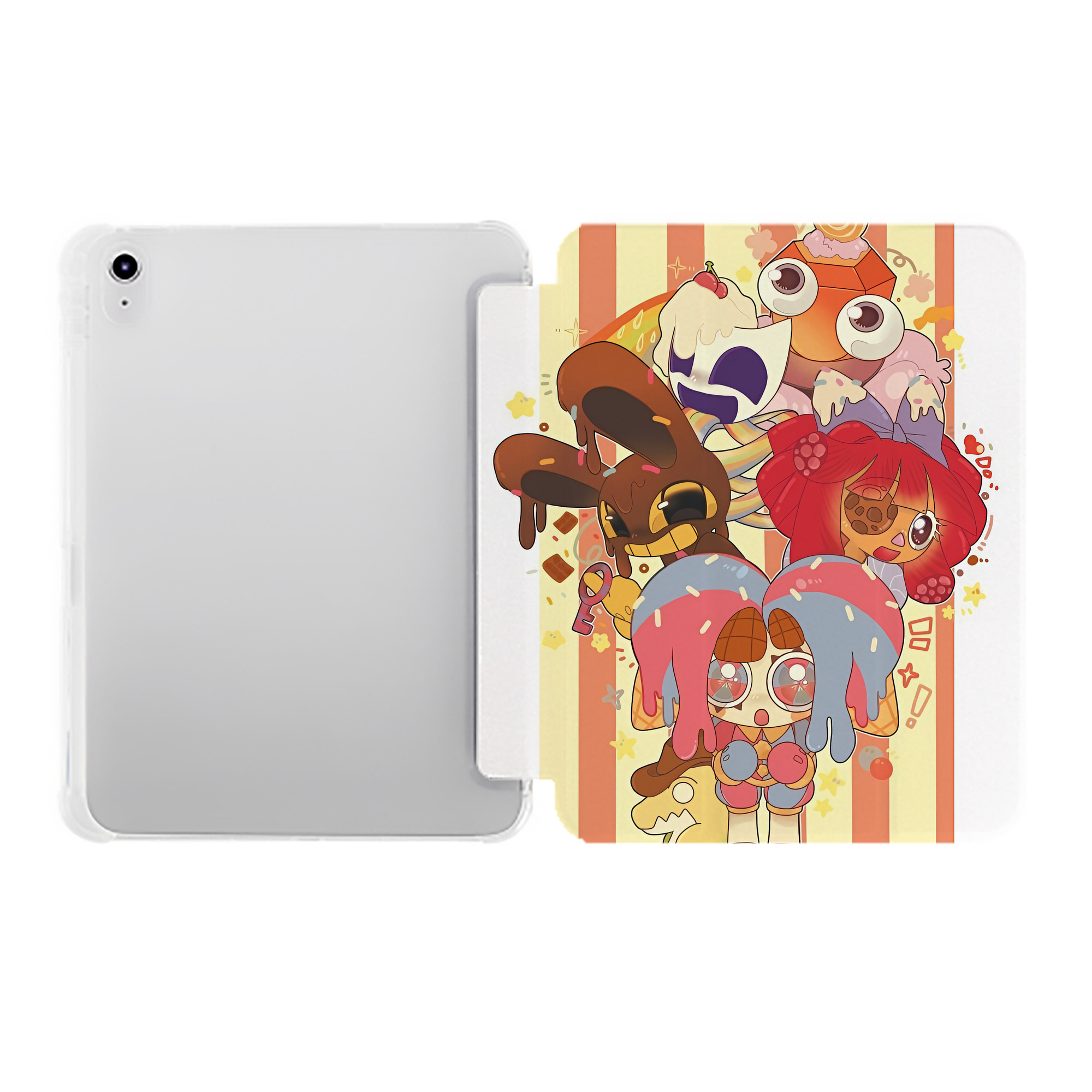 （画像用） アンパンマン Anpanman IPad ケース ペン収納付き 三つ折りスタンド PUレザー×シリコン 対応機種9.5/10.5/10.9インチ